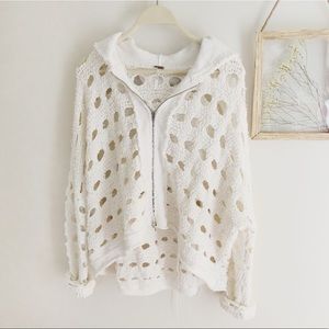Free People | Crochet Open Knit Sweater Jacket
